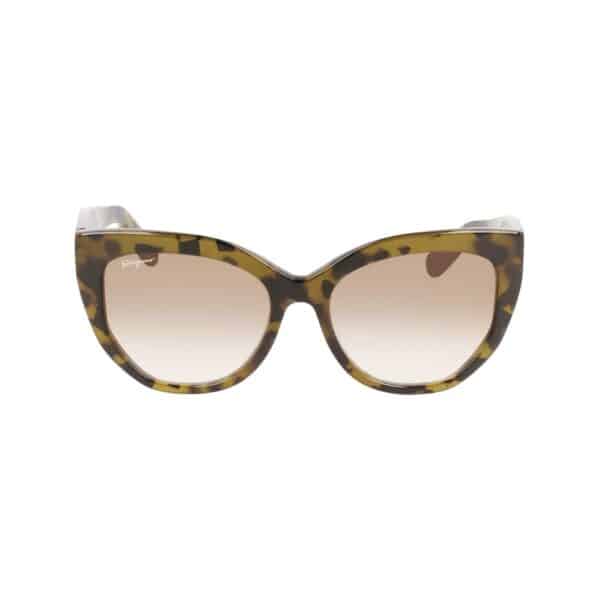 Ferragamo Brown Acetate Sunglasses – Image 2