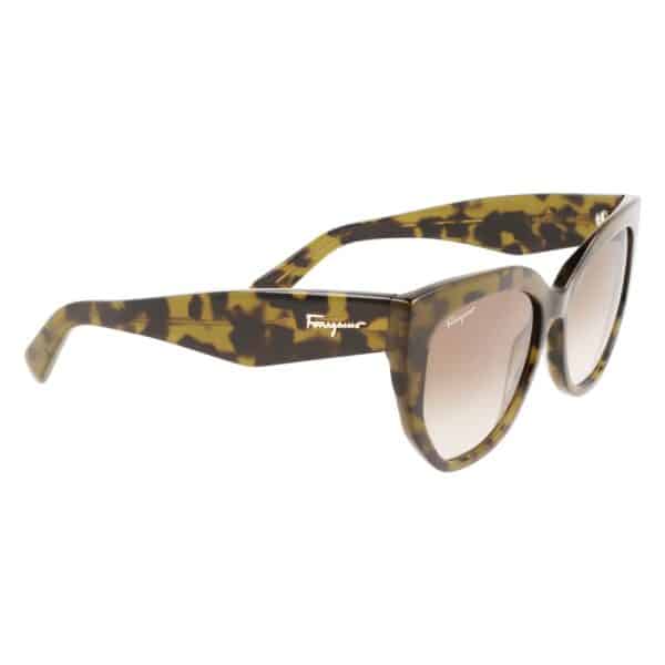 Ferragamo Brown Acetate Sunglasses – Image 3