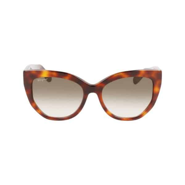 Ferragamo Brown Acetate Sunglasses – Image 2
