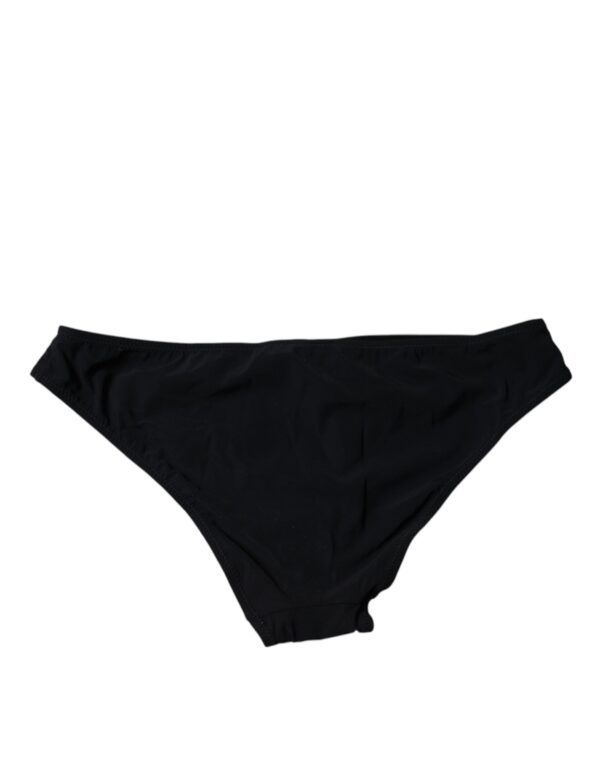 Dolce & Gabbana Black Nylon Stretch Mid Waist Panty Underwear – Image 4