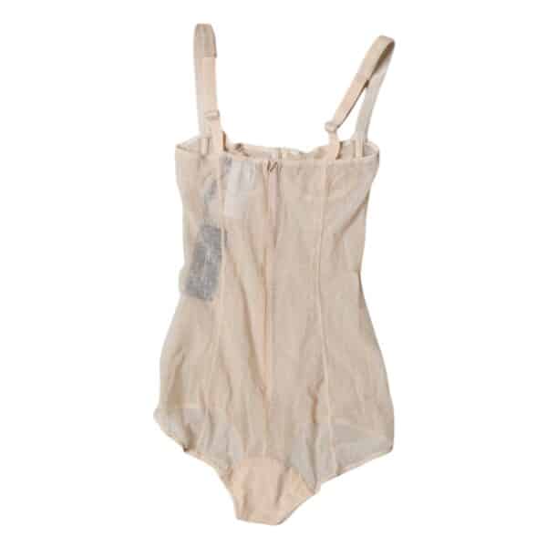 Dolce & Gabbana Beige Tulle Balconette Bra Bodysuit Underwear – Image 5