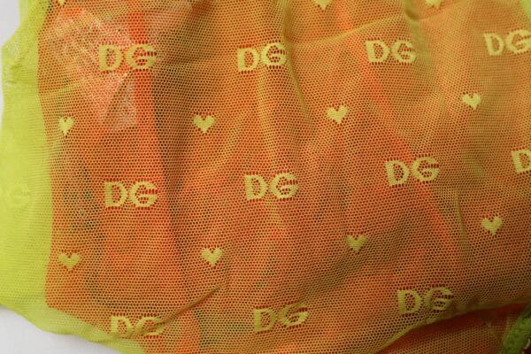 Dolce & Gabbana Red Yellow Tulle Mid Waist Panty Underwear – Image 6