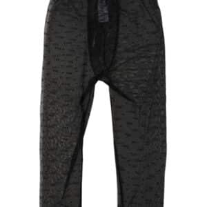 Dolce & Gabbana Black DG Logo Nylon Cropped Tights Underwear