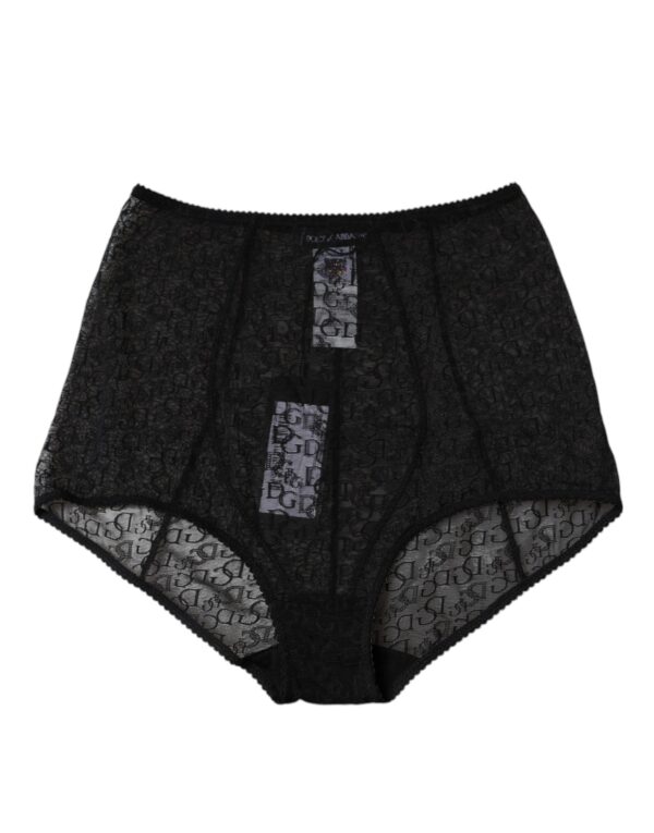 Dolce & Gabbana Black Logo Girdle High Waist Panty Underwear – Image 2