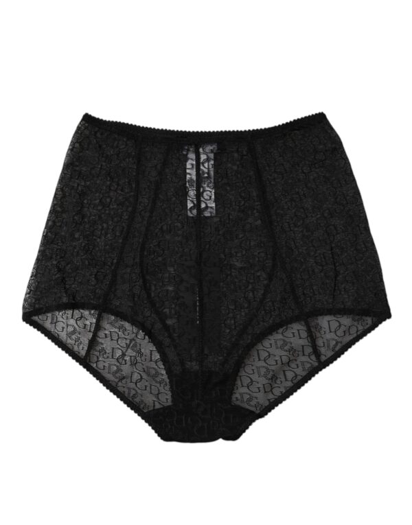 Dolce & Gabbana Black Logo Girdle High Waist Panty Underwear – Image 4
