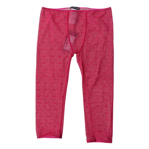 Dolce & Gabbana Fuchsia Logo Lace Lingerie Cropped Tight Underwear – Image 3