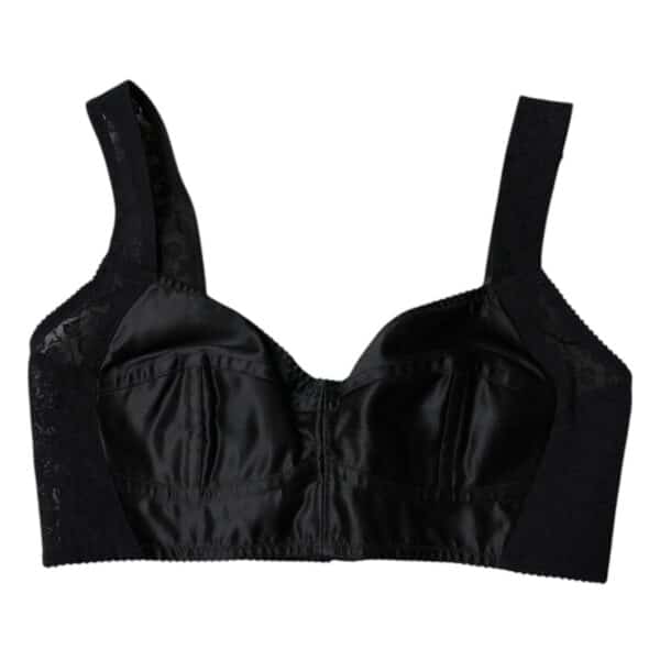Dolce & Gabbana Black Nylon Balconcino Brassiere Underwear – Image 3