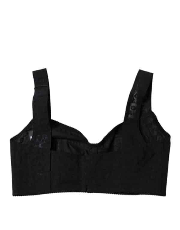 Dolce & Gabbana Black Nylon Balconcino Brassiere Underwear – Image 4