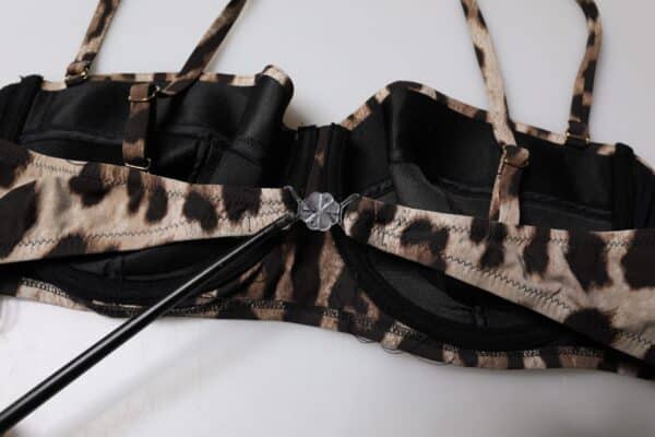Dolce & Gabbana Brown Leopard Nylon Balconcino Bra Underwear – Image 6