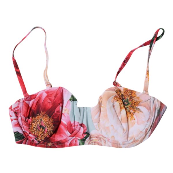 Dolce & Gabbana Multicolor Floral Padded Balconette Bra Underwear – Image 3