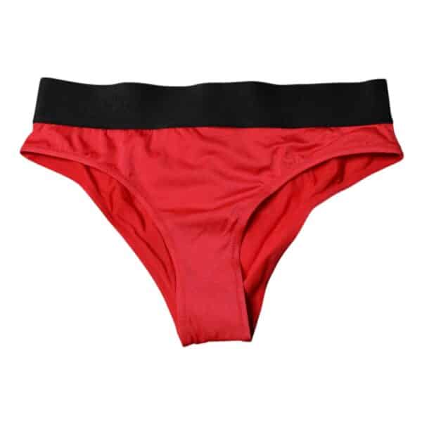 Dolce & Gabbana Red Nylon Stretch Mid Waist Panty Underwear – Image 3
