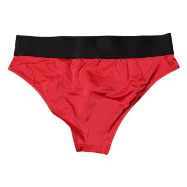Dolce & Gabbana Red Nylon Stretch Mid Waist Panty Underwear – Image 5