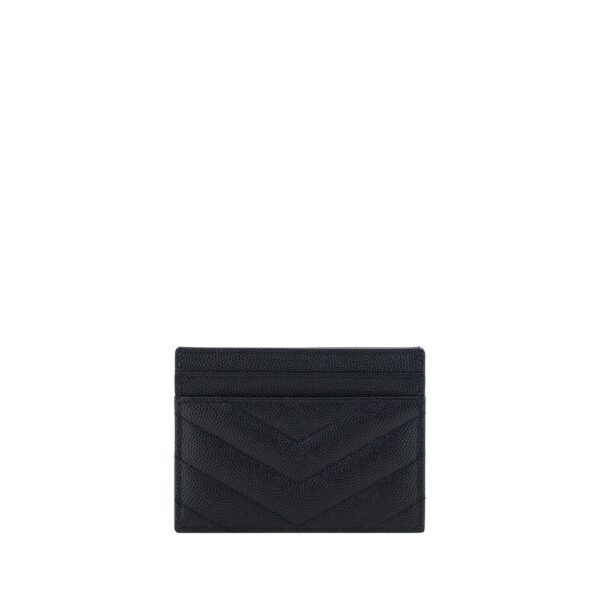 Saint Laurent Black Leather Card Holder – Image 2