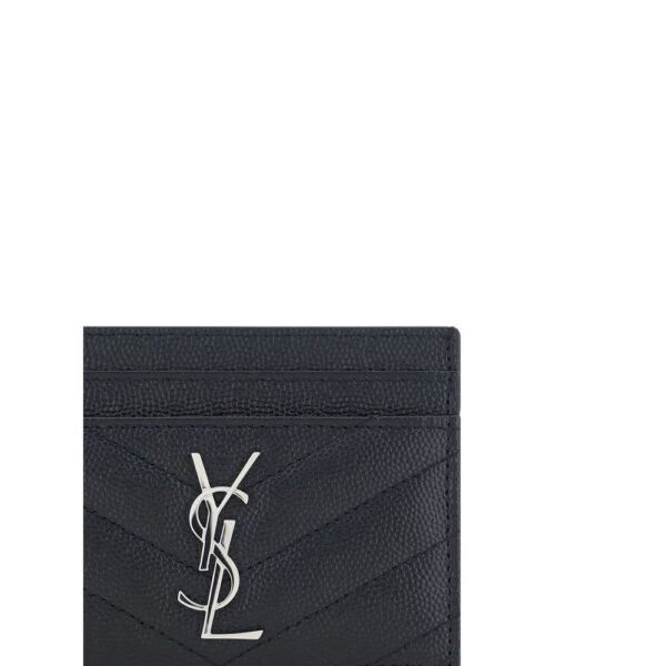 Saint Laurent Black Leather Card Holder – Image 3