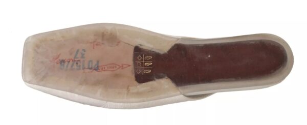 Maison Margiela White Leather Slingback Slip On Flats Shoes – Image 4