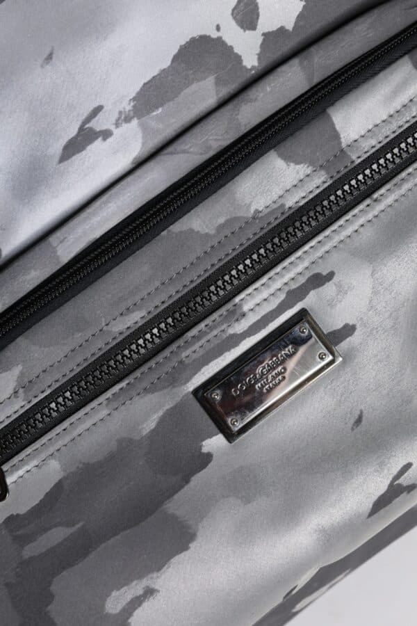 Dolce & Gabbana Gray Camo Cotton Multiple Compartments Tote Bag – Image 7