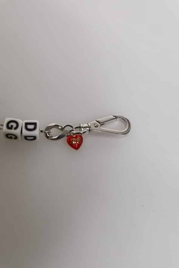 Dolce & Gabbana Silver Tone Brass Bead Dice Logo Embellish Charm Bracelet – Image 6