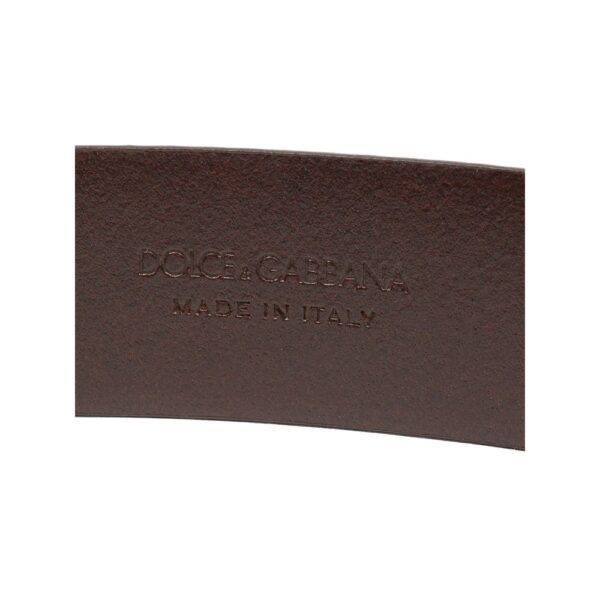 Dolce & Gabbana Brown Leather Belt – Image 4