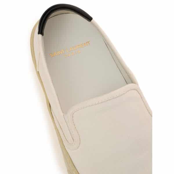 Saint Laurent White Cotton Sneaker – Image 5