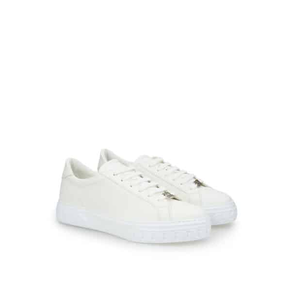 Casadei Sleek White Leather Sneakers – Image 3