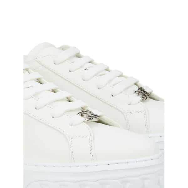 Casadei Sleek White Leather Sneakers – Image 4