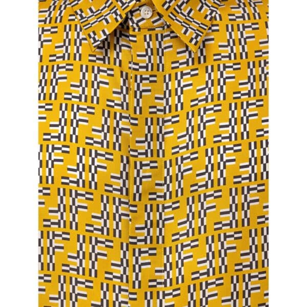 Fendi Yellow Silk Shortsleeve – Image 3