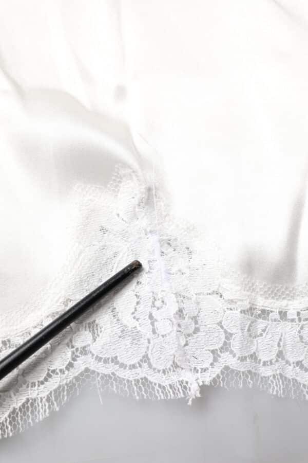 Dolce & Gabbana Top White Satin Lace Tank Lingerie Underwear – Image 6