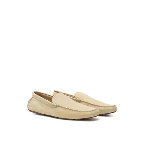 Bally Beige Leather Moccassin – Image 3