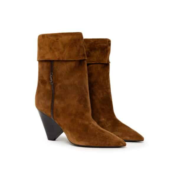 Saint Laurent Brown Suede Leather Boot – Image 2