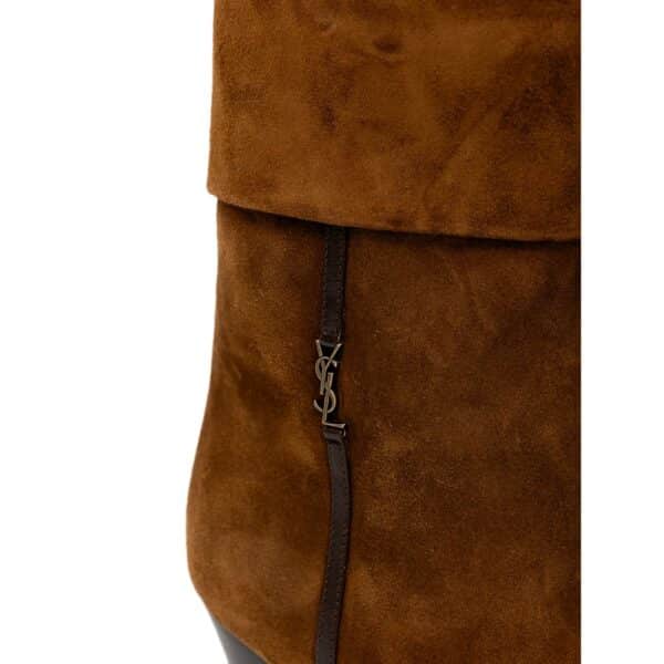 Saint Laurent Brown Suede Leather Boot – Image 4