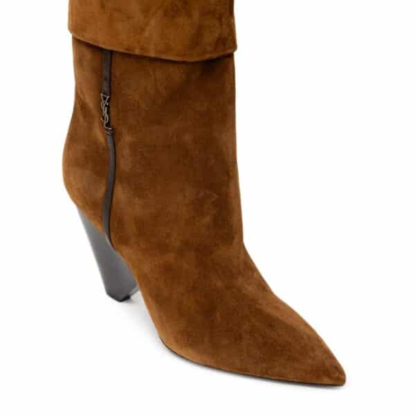 Saint Laurent Brown Suede Leather Boot – Image 5