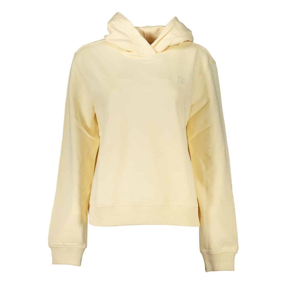 Sweat-shirt à capuche jaune clair