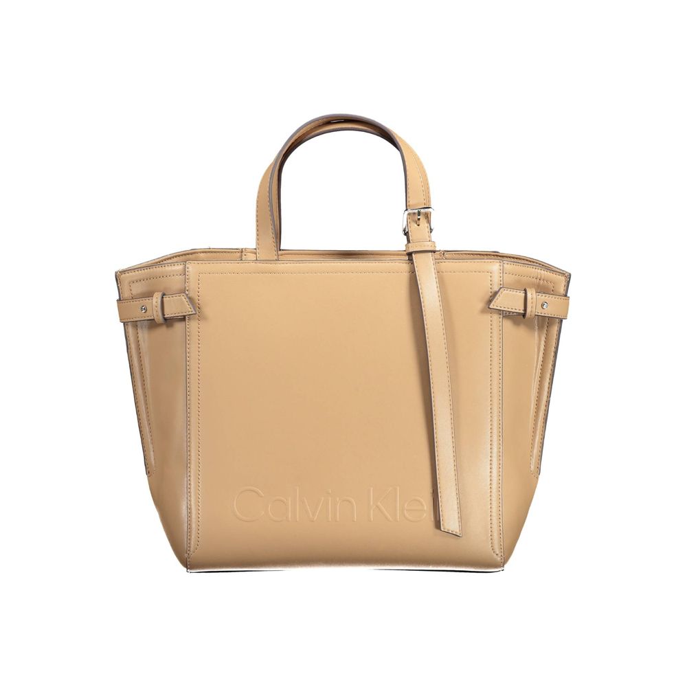 Sac à main beige Calvin Klein élégant et pratique.