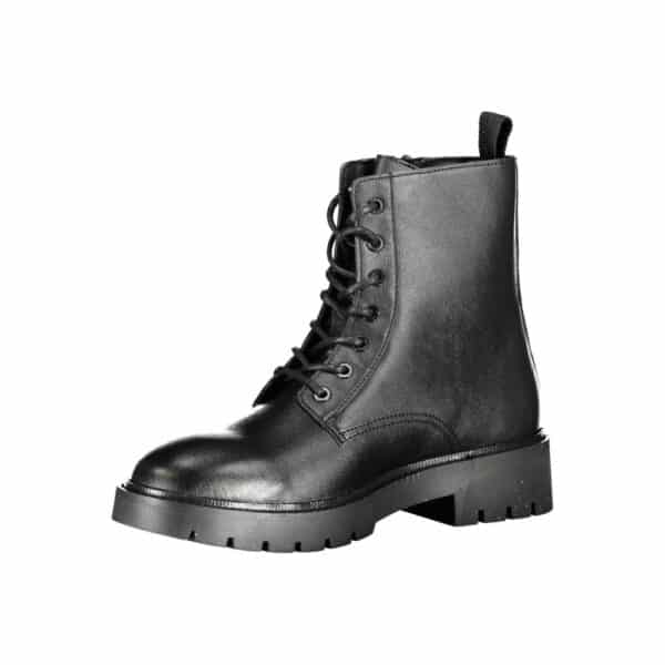 Calvin Klein Sleek Black Ankle Boots with Laces and Zip Detail – Image 3