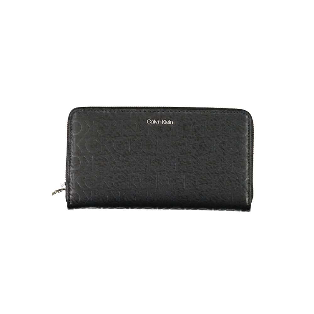 Portefeuille noir avec motif Calvin Klein