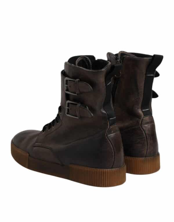 Dolce & Gabbana Brown Horse Leather Mid Calf Boots Shoes – Image 5