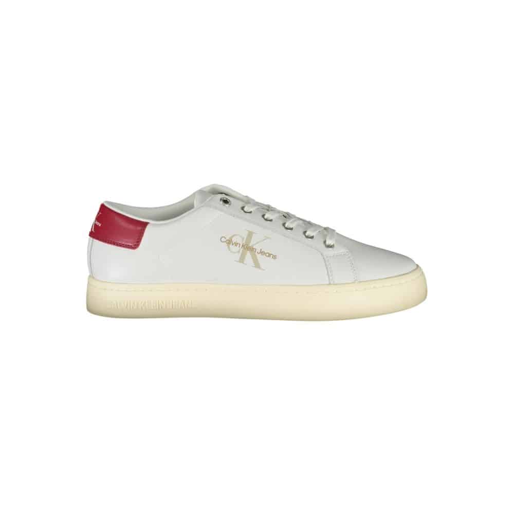Baskets blanches avec logo Calvin Klein Jeans.