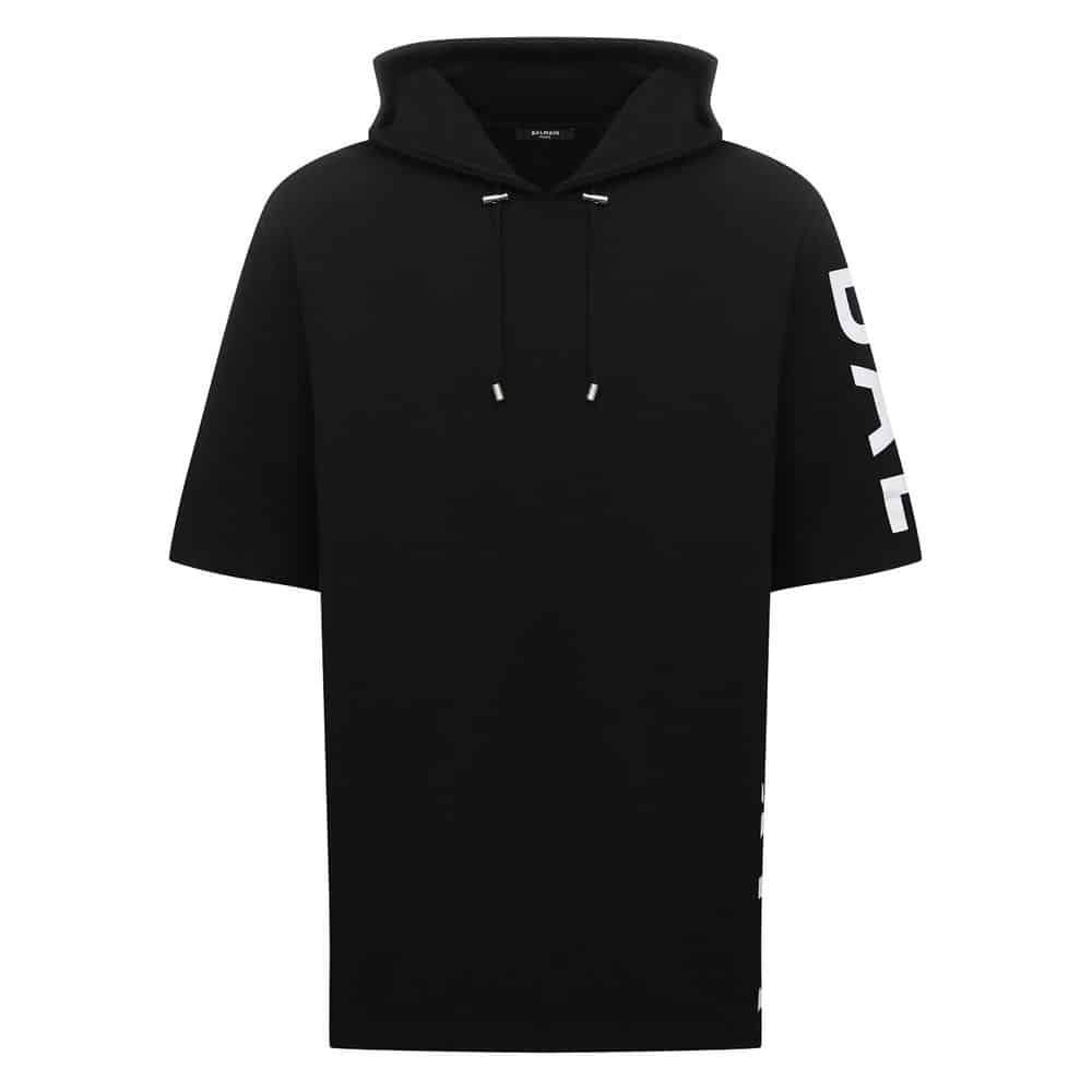 Balmain Black Cotton Sweater