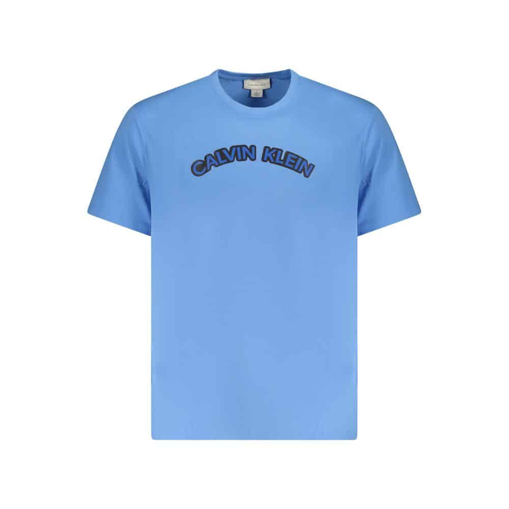 T-shirt bleu avec logo Calvin Klein.