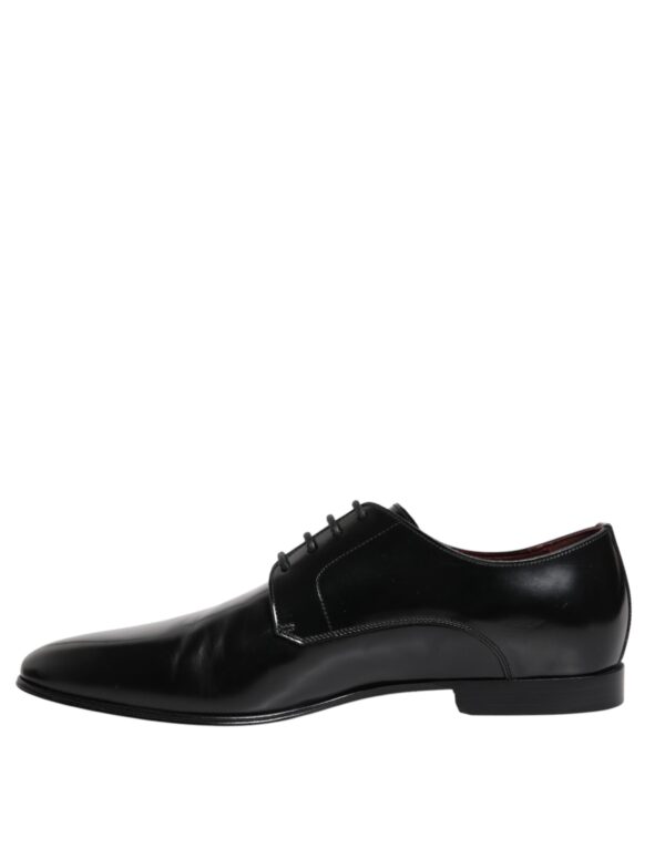 Dolce & Gabbana Black Leather Lace Up Derby Dress Formal Shoes – Image 5