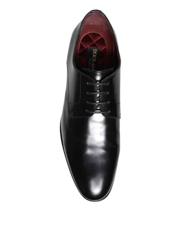 Dolce & Gabbana Black Leather Lace Up Derby Dress Formal Shoes – Image 7