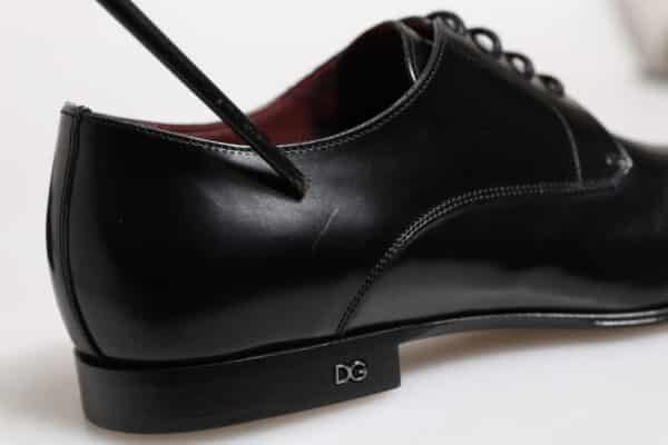Dolce & Gabbana Black Leather Lace Up Derby Dress Formal Shoes – Image 8