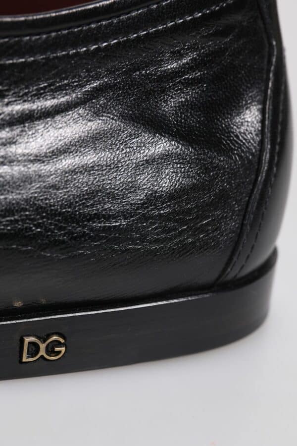 Dolce & Gabbana Black Leather Lace Up Derby Dress Formal Shoes – Image 8
