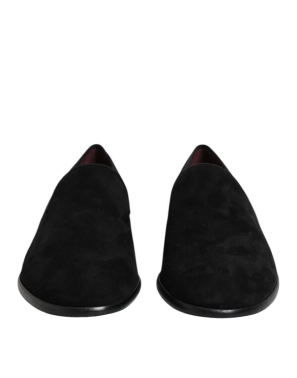 Dolce & Gabbana Black Suede Slip On Loafers Formal Shoes – Image 2