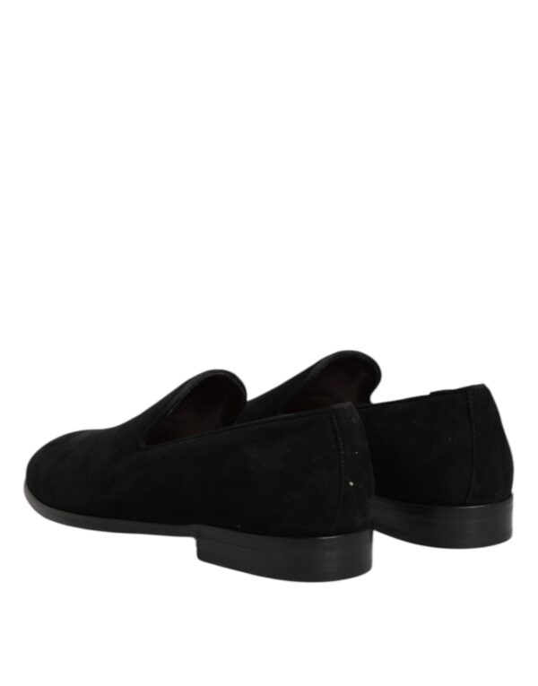 Dolce & Gabbana Black Suede Slip On Loafers Formal Shoes – Image 5