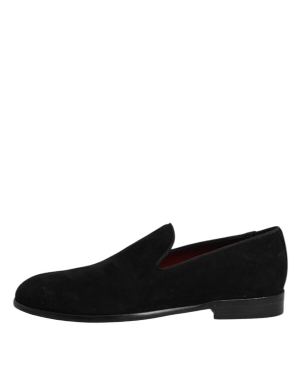 Dolce & Gabbana Black Suede Slip On Loafers Formal Shoes – Image 6