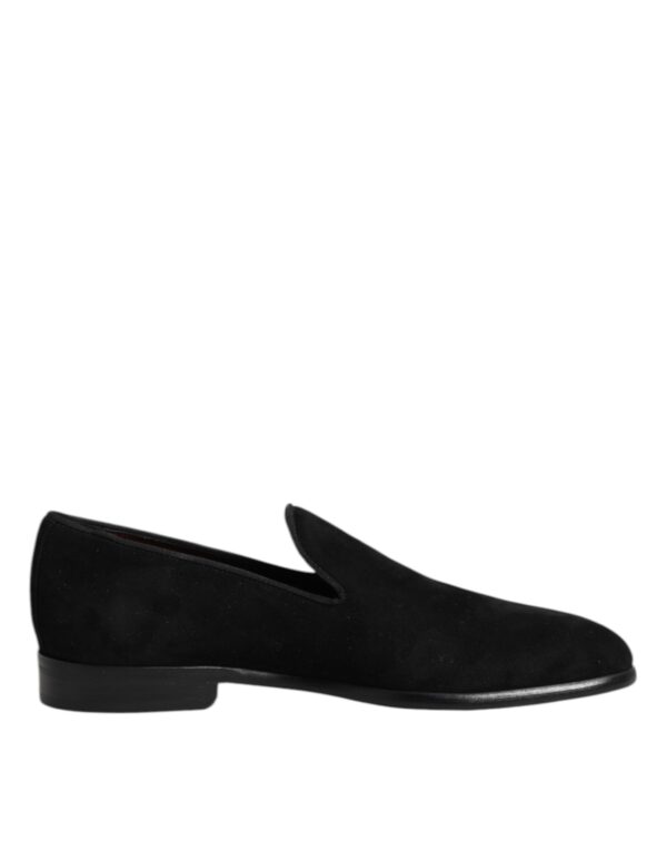 Dolce & Gabbana Black Suede Slip On Loafers Formal Shoes – Image 7