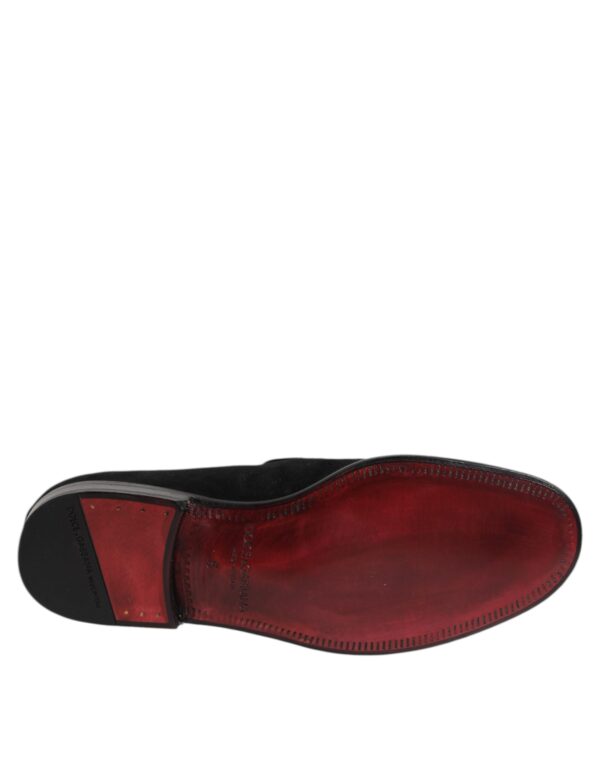 Dolce & Gabbana Black Suede Slip On Loafers Formal Shoes – Image 8