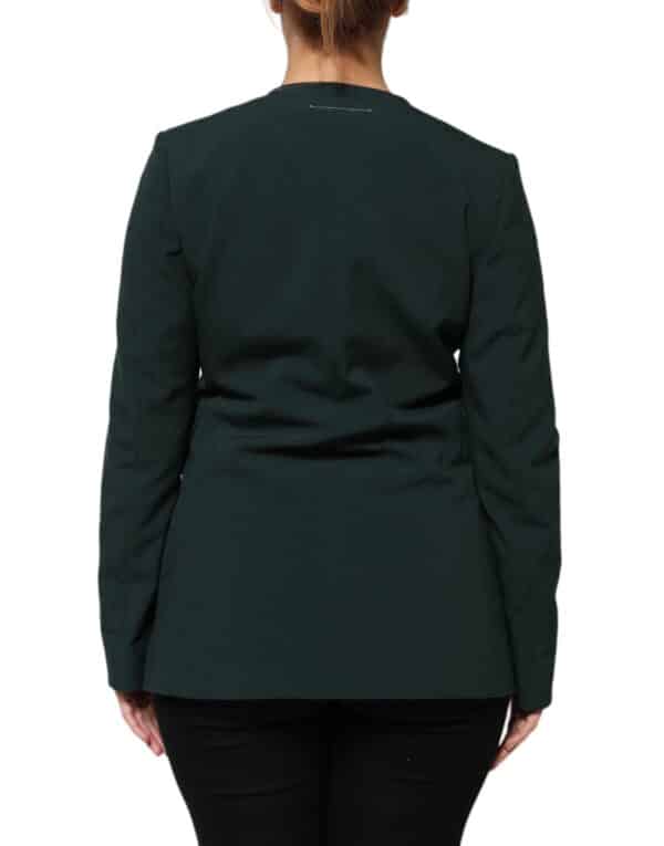 Maison Margiela Green Single Breasted One Button Coat Jacket – Image 4
