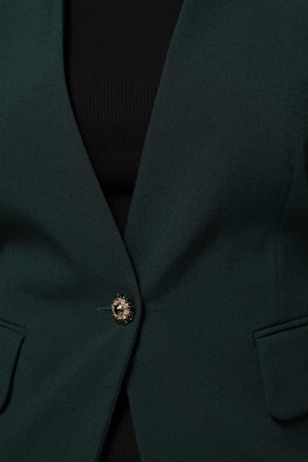 Maison Margiela Green Single Breasted One Button Coat Jacket – Image 6